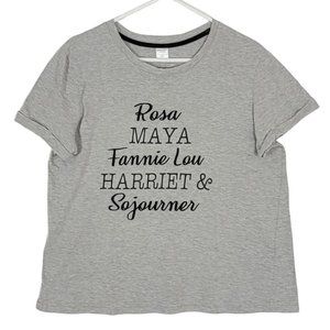 Sweet Soul T-Shirt Womens L Gray Rosa Parks Maya Fannie Lou Harriet Sojourner
